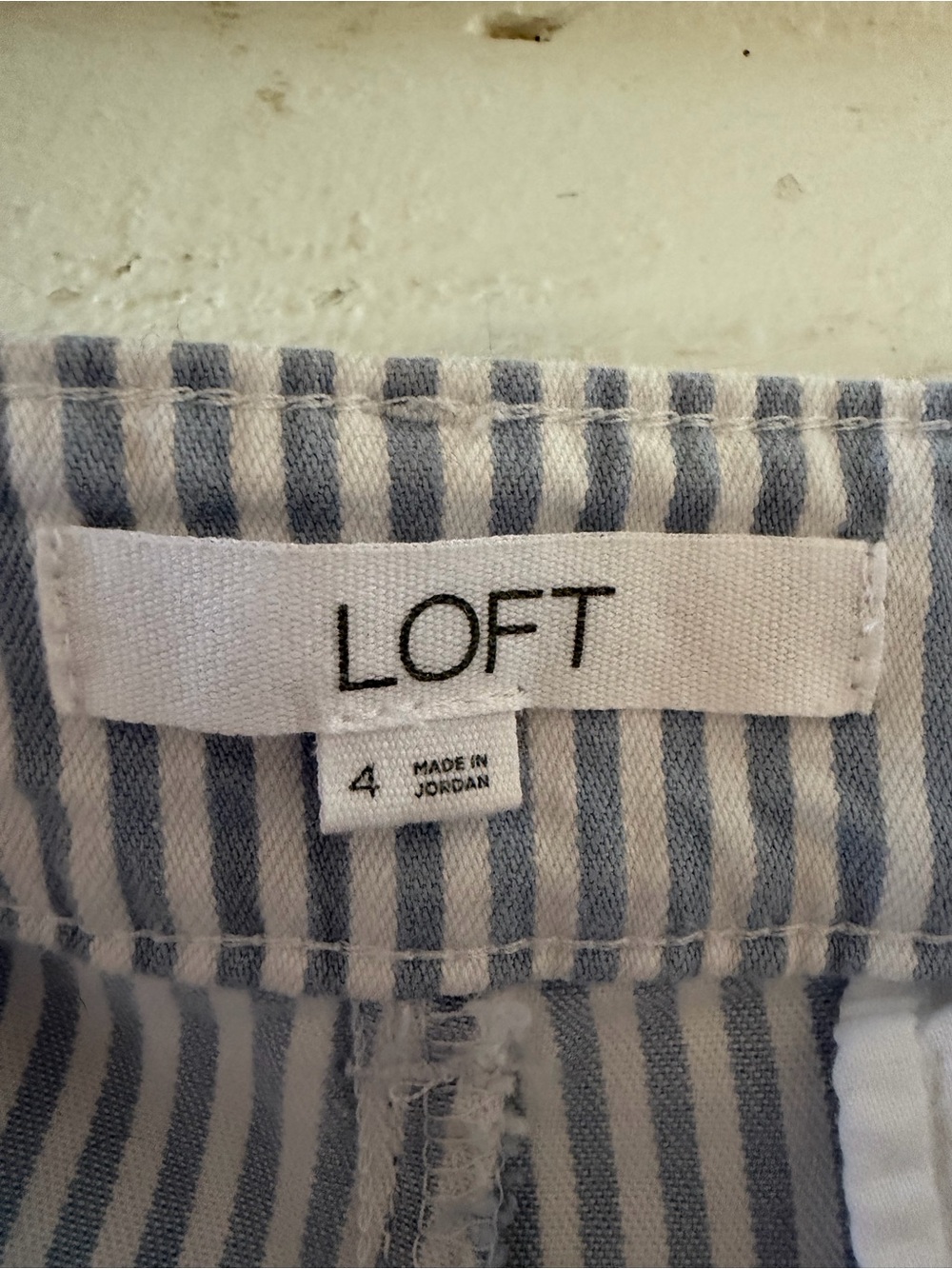 LOFT The Palmer Wide Leg Striped Pants - Picture 4 of 4